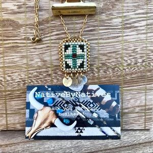 Apache Made Lazy Stitch Pendant Necklace